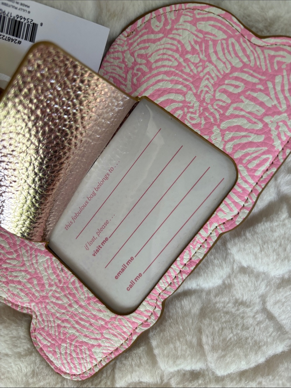 Lilly Pulitzer Zebra Luggage Tag - Picture 5 of 8